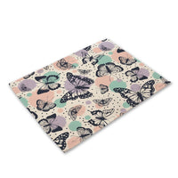 Multi-Color Flying Butterfly Print Table Placemat