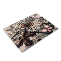 Multi-Color Flying Butterfly Print Table Placemat