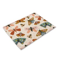 Multi-Color Flying Butterfly Print Table Placemat