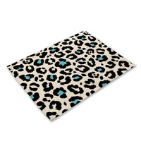 Multi-Color Leopard Animal Print Table Placemat