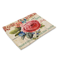 Vintage Rose / Tulip / Peony Flower Print Table Placemat