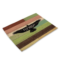 Rustic Striped Nordic Forest Animal Table Placemat