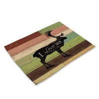 Rustic Striped Nordic Forest Animal Table Placemat