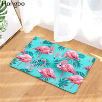 Multi-Color Tropical Pink Flamingo Door / Floor Mat