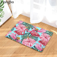 Multi-Color Tropical Pink Flamingo Door / Floor Mat