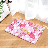 Multi-Color Tropical Pink Flamingo Door / Floor Mat