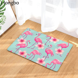 Multi-Color Tropical Pink Flamingo Door / Floor Mat