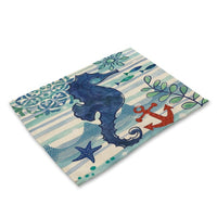 Vintage Retro Nautical Ocean Sea Life Table Placemat