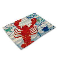 Vintage Retro Nautical Ocean Sea Life Table Placemat