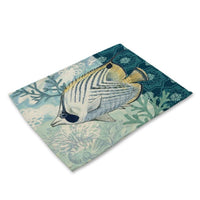 Vintage Retro Nautical Ocean Sea Life Table Placemat