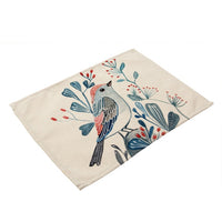 Colorful Ditsy Cartoon Bird Print Table Placemat