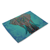 Multi-Color Painted Boho Elephant Print Table Placemat