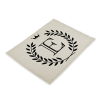 Crown Crested Family Letter Print Table Placemat