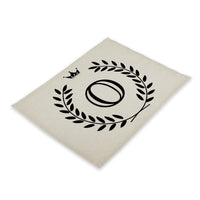 Crown Crested Family Letter Print Table Placemat