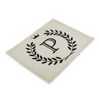 Crown Crested Family Letter Print Table Placemat