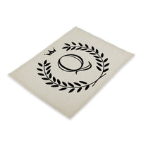 Crown Crested Family Letter Print Table Placemat