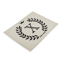 Crown Crested Family Letter Print Table Placemat