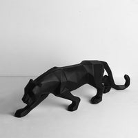 Modern Abstract Geometric Cougar / Panther Sculpture