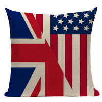 18" Love UK London Britain Print Throw Pillow Cover