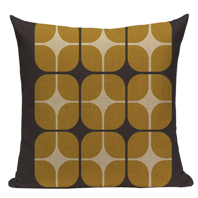 18" Simple Nordic Flower Print Throw Pillow Cover