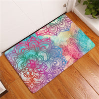 Multi-Color Bohemian Flower Print Door / Floor Mat