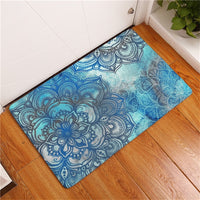 Multi-Color Bohemian Flower Print Door / Floor Mat