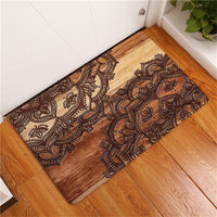 Multi-Color Bohemian Flower Print Door / Floor Mat