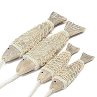 Decorative Nautical Rustic Hanging Wood Fish