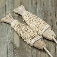 Decorative Nautical Rustic Hanging Wood Fish