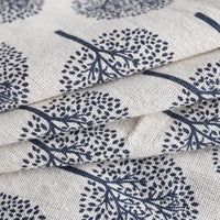 Lucky Tree Pattern Cotton Linen Tablecloth w/ Lace