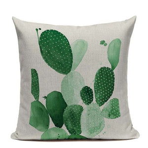18" Multi-Color Cactus Print Throw Pillow Cover