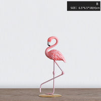 Pink Flamingo Resin Sculpture Figurine