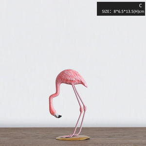 Pink Flamingo Resin Sculpture Figurine