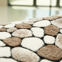 Multi-Color Pebble Stone Pattern Absorbent Bath / Door Mat