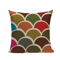 18" Multi-Color Rainbow Geometric Pattern Pillow Cover