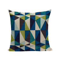 18" Multi-Color Rainbow Geometric Pattern Pillow Cover