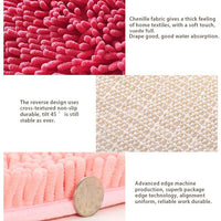 Thick Shaggy Non-Slip Chenille Bathroom Rug Floor Mat