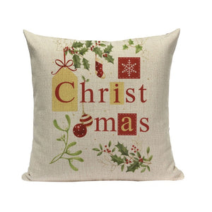 18" Christmas Heritage Print Throw Pillow Cover