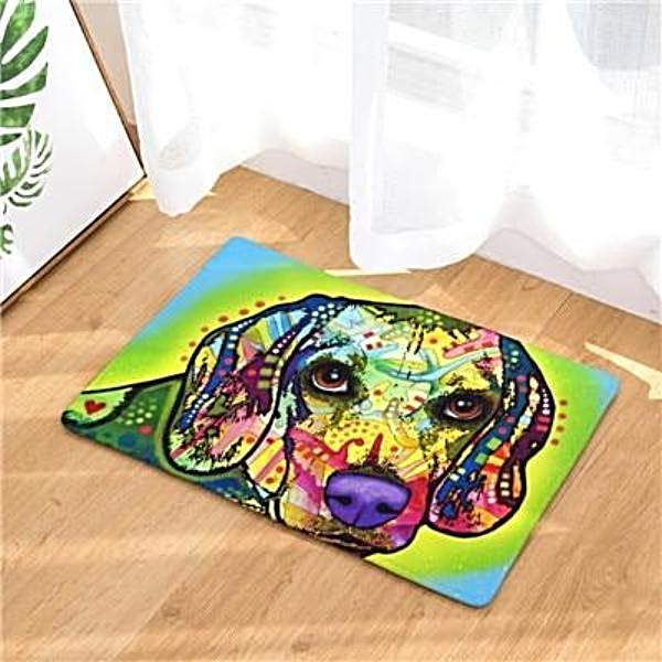 Colorful Graffiti Dog Print Door / Floor Mat Rug
