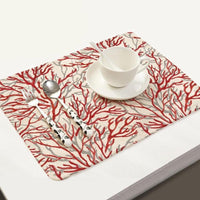 2-6 Piece Nautical Ocean Life Print Table Placemat Set