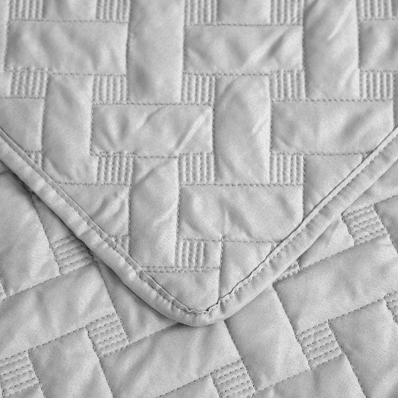 2/3-Piece Lattice Stitched Quilt Bedspread / Coverlet Set