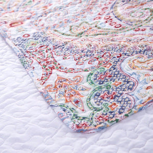 Purple 2/3-Piece Crimson Pattern Quilt Bedspread Coverlet Set