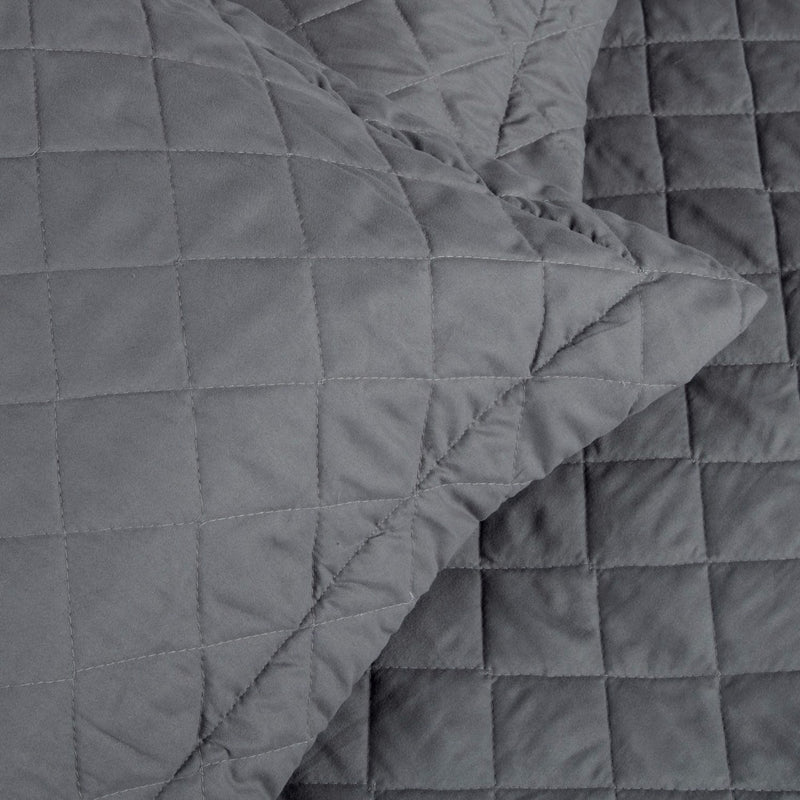 2/3-Piece Diamond Stitched Quilt Bedspread Coverlet Set
