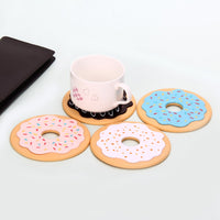 4-Piece Silicone Donut Drink Coaster Set