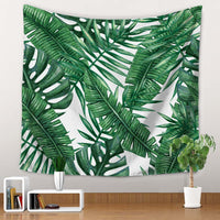 Tropical Palm Leaf Print Wall Tapestry