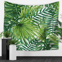 Tropical Palm Leaf Print Wall Tapestry