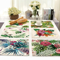 Floral Tropical Palm Leaf Print Table Placemat