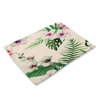 Floral Tropical Palm Leaf Print Table Placemat