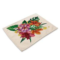 Floral Tropical Palm Leaf Print Table Placemat