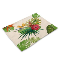 Floral Tropical Palm Leaf Print Table Placemat